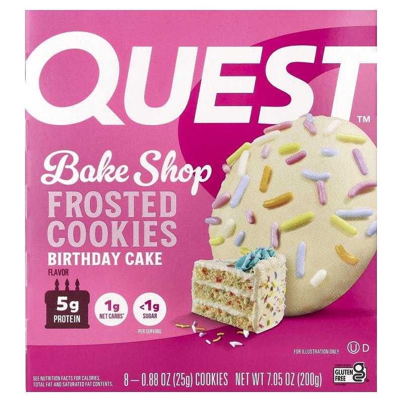 Quest Nutrition糖霜曲奇办公室零食软烘焙饼干高蛋白质健身代餐
