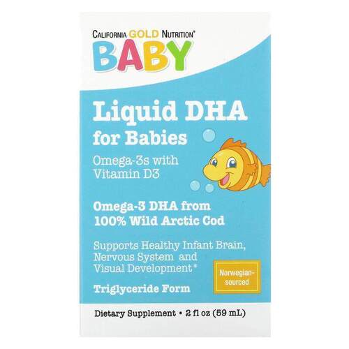 California Gold Nutrition孩 DHA含维生素 D3 和 EPA的Omega-3s