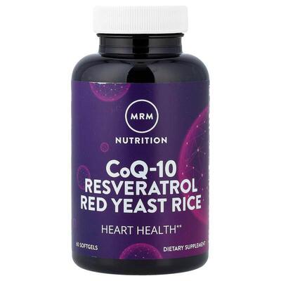 MRM Nutrition,辅酶 Q-10，白藜芦醇，红曲米，60 粒软胶囊