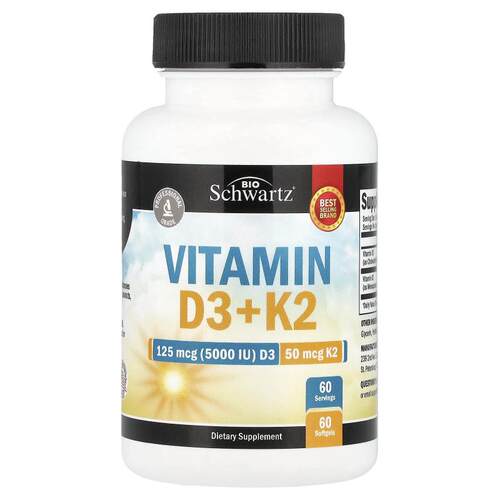 BioSchwartz维生素D3+K2维生素假日拥抱办公润泽好时光