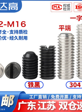 304不锈钢紧定螺丝机米螺钉平端内六角无头12.9基米顶丝M2M3M4M16