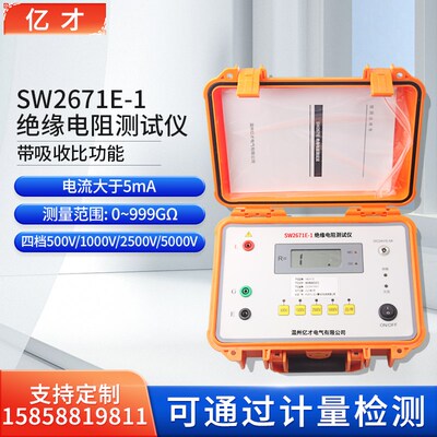 亿才SW2671数字兆欧表绝缘电阻表绝缘电阻测试仪电子摇表带吸收比
