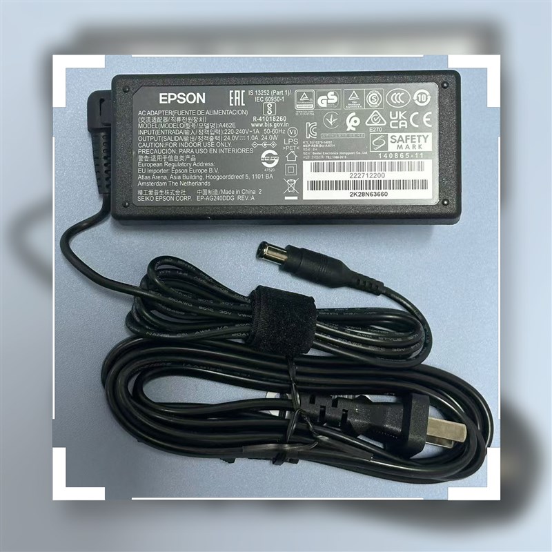 原装 爱普生WF-100可携式喷墨印表机24V1A 电源线配接器充电A462E