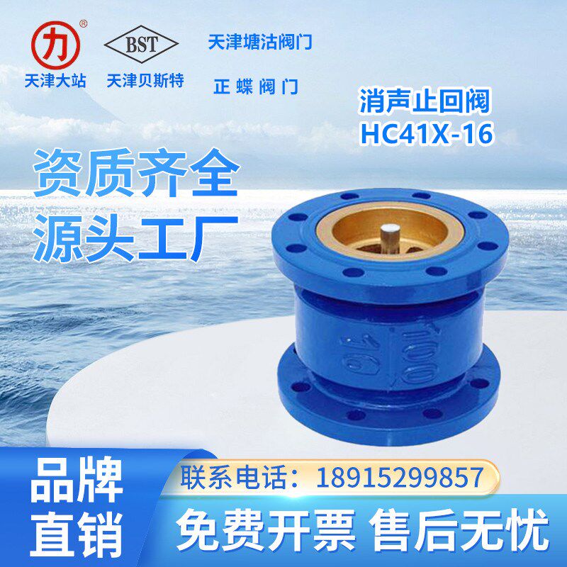 消声止回阀HC41X-16Q逆止阀天津塘沽阀门沃特斯北京65沪工瓦斯特