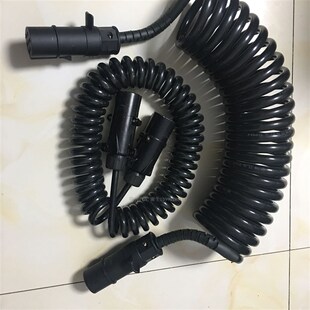 解放J6货车挂车线半挂车连接线束7芯螺旋线总成七孔插头插座