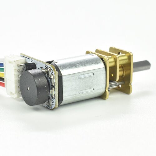 JGA12-N20微型直流减速金属齿轮马达小电机智能小车3v6v12v编码器