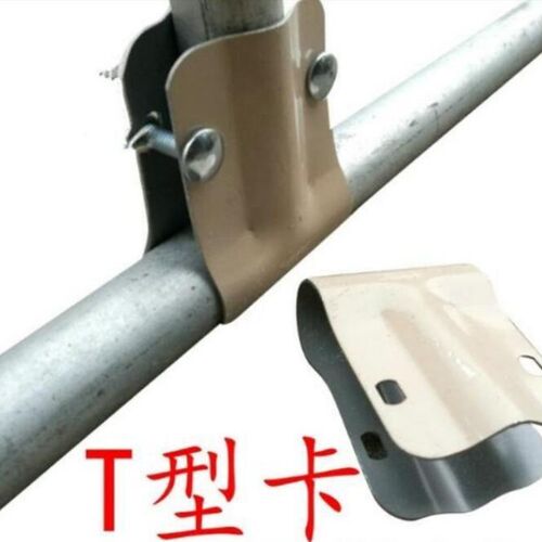高镀锌防锈温室大棚配件加厚T型鸭嘴卡斜嘴卡固定连接丁字卡三通