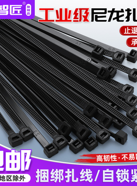 国标扎带尼龙大号绑带扎带塑料高强度绑扎带自锁式黑色批扎带发