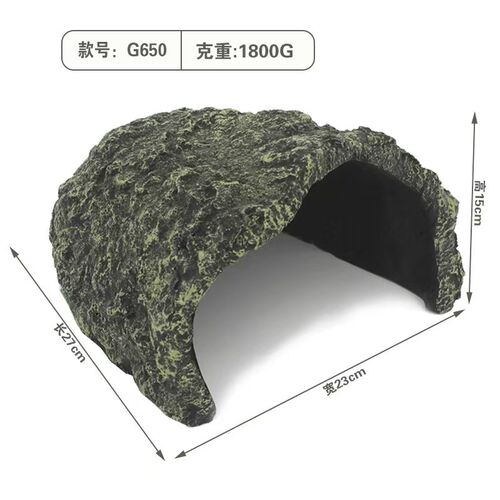 龟晒台躲避屋窝洞大龟爬台鱼缸造景龟缸晒背台爬宠爬虫箱超大造景