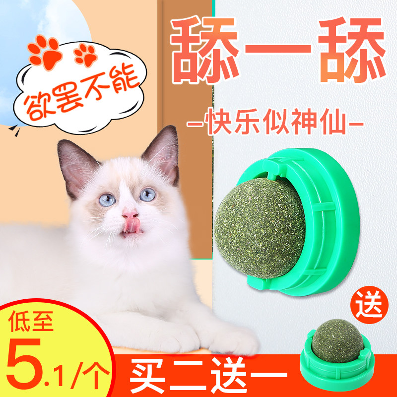 猫薄荷球棒棒糖猫咪木天蓼薄荷球自嗨逗猫玩具幼猫磨牙猫零食猫草