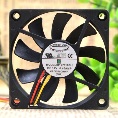 EVERFLOW R127010BU 12V 0.45A 7CM 7010 大风量 静音 散热风扇