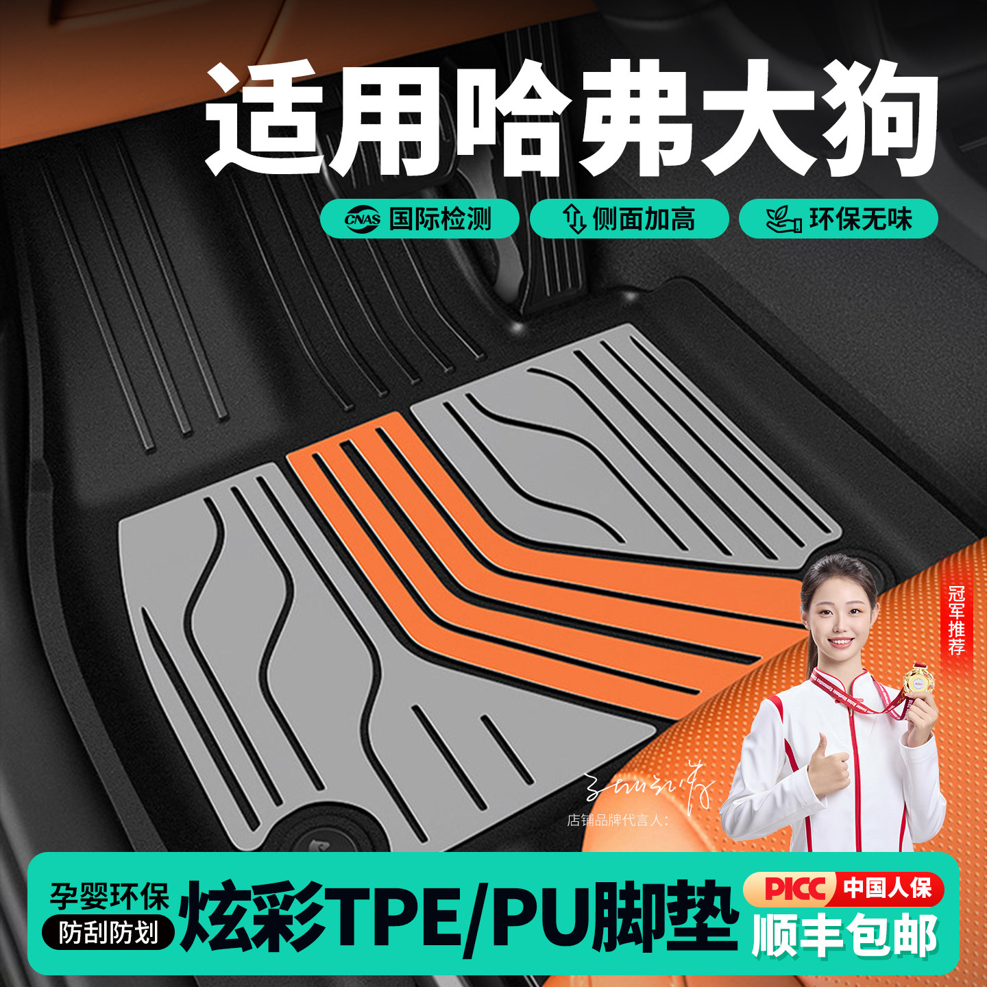 哈弗大狗猛龙新能源枭龙MAX哈佛H6全TPE脚垫汽车配件防水垫