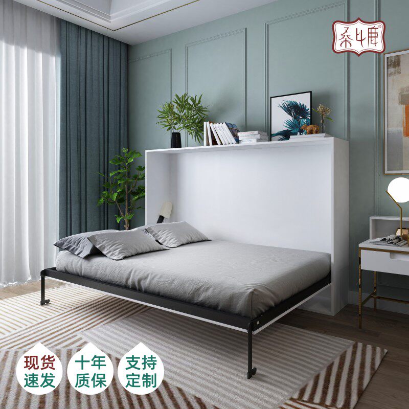 现货隐形床省空间小户型s家用午休阳台壁挂折叠柜一体翻板藏墙壁