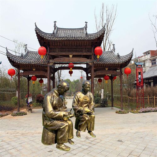 玻璃钢建设美丽乡村雕塑制陶雕像定D制陶瓷制作流程雕塑步行街摆