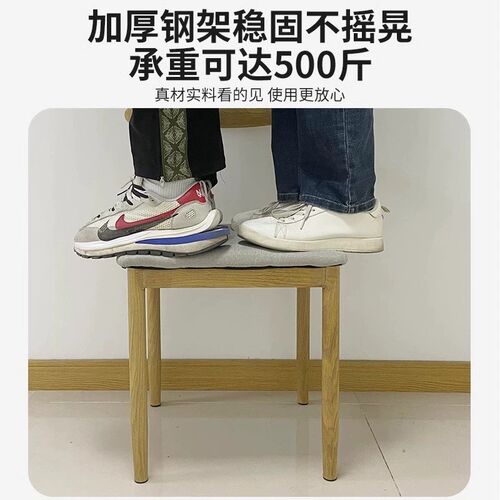 餐椅家用餐厅仿实木餐桌椅子原木风茶桌专用牛角椅铁艺凳子靠背椅