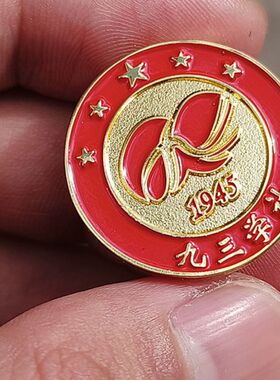 九三学社徽章logo组织会议正装胸牌定做金属标志纪念胸针纯铜