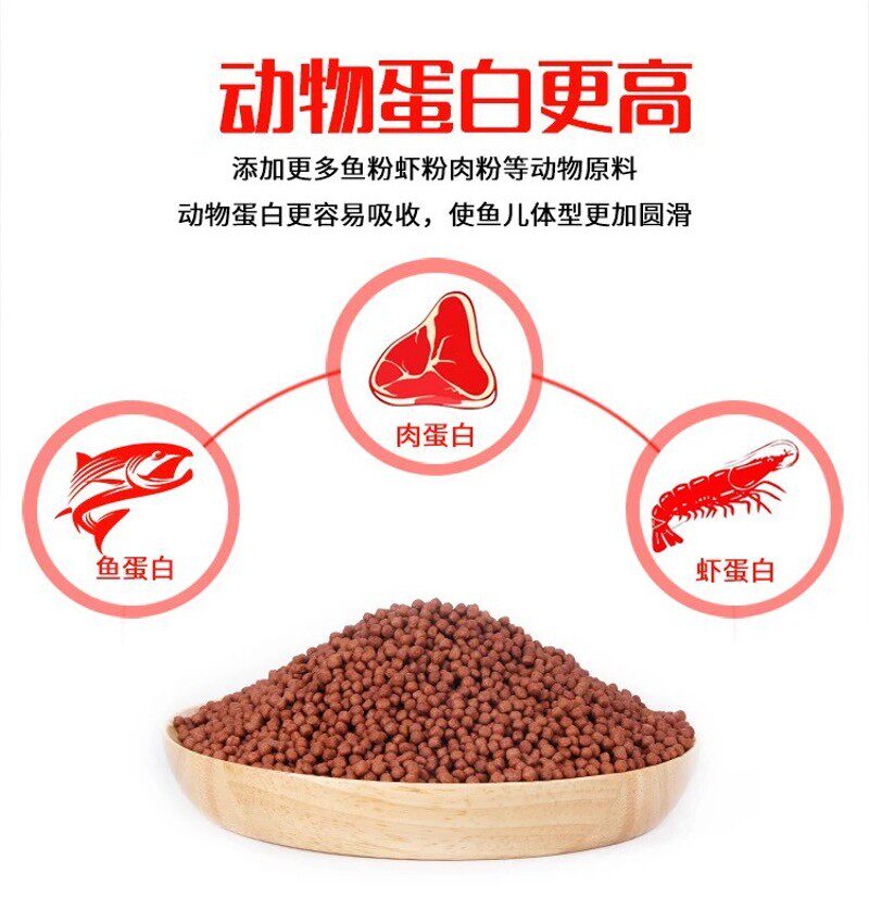 鼎艳红鹦鹉鱼食元宝血鹦鹉快速上色增艳红饲料上浮颗粒鱼粮不浑水