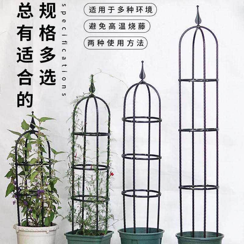 u型爬藤架灯笼花文竹牵牛花月季网格铁丝植物圆形花园绿植爬藤架