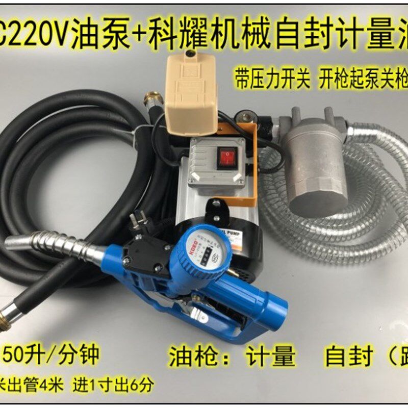 全自动油泵加油机12V24V220V加油枪电子机械自封单价枪组合套装
