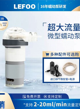 力夫12V小流量微型蠕动泵实验室可调节小水泵静音家用直流高精度