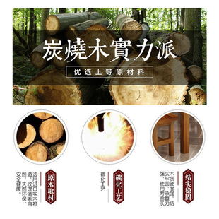 饭店桌椅餐厅快餐桌椅复古面馆小吃烧烤火锅店碳化实木餐桌椅组合
