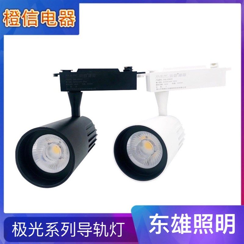 东雄照明led导轨灯服装店cob轨道射灯聚光灯30w40w商场鞋店背景墙