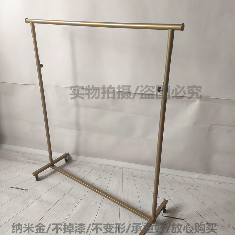 铁艺折叠单杠架服装店男女货架展示架落地式中岛架侧挂摆地摊架子