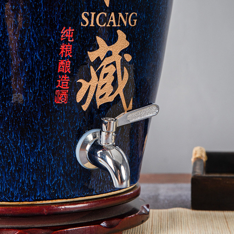 20斤酒坛家用景德镇陶瓷酒缸土陶泡酒罐专用密封窖藏白酒坛子50斤