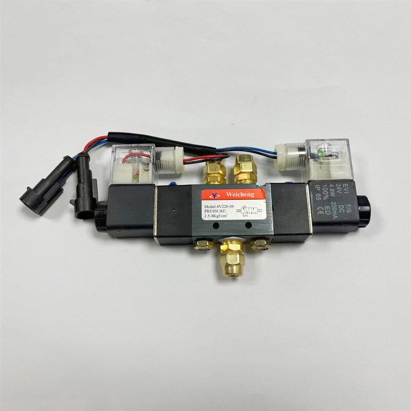 门泵电磁阀适用于大巴客车校车中巴带线铜接头4V220-08 JY