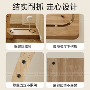 猫抓板耐磨不掉屑自嗨解闷耐抓转盘猫爪立式猫咪用品逗猫棒猫玩具