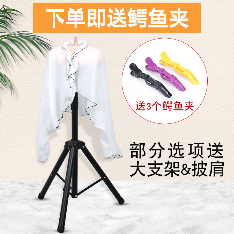 美发用模特头支架带肩膀假人头模肩包托模具底座模型公仔头展示架