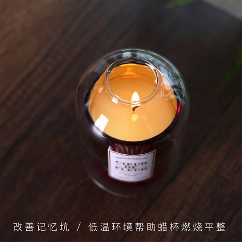 芳心悦香氛蜡烛防风改善记忆坑聪明盖透明手工高硼硅玻璃烛罩