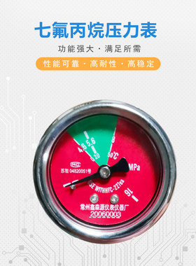 柜式七氟丙烷系统气体灭火器压力表2.5Mpa4.2MpaIG541驱动瓶压力