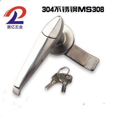 MS308-3不锈钢把手锁户外配电箱柜机柜机箱门工业带防雨盖执手锁