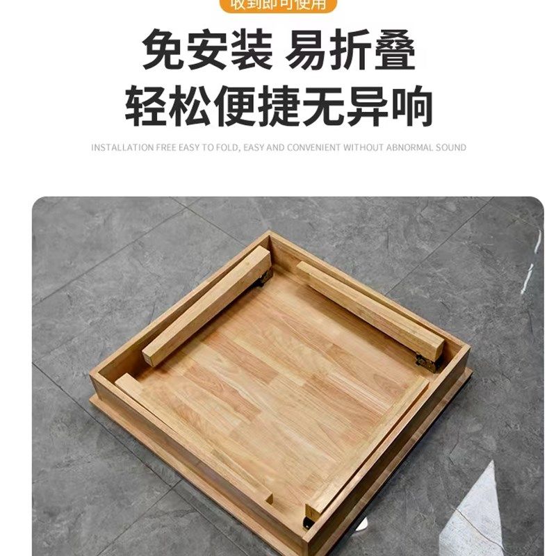 实木松木方形折叠桌炕桌榻榻米桌小户型餐桌饭桌茶几方桌摆摊桌子