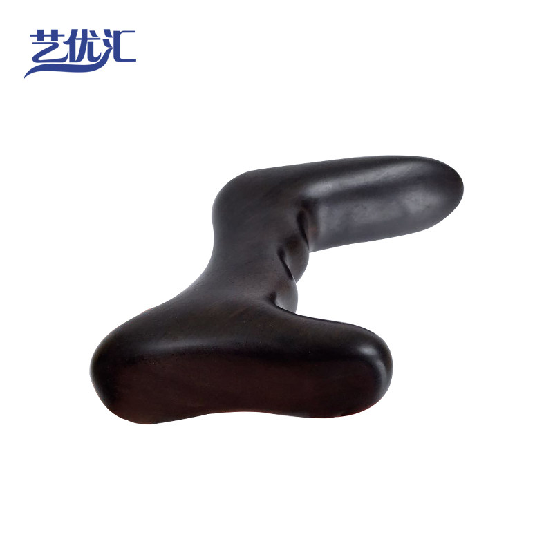黑檀木小儿推拿三角雀脚底腿部穴位按摩器点穴棒 实木质足部足底