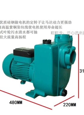 自吸离心泵家用220V工业泵380V抽水泵高扬程大口径大流量开式叶轮