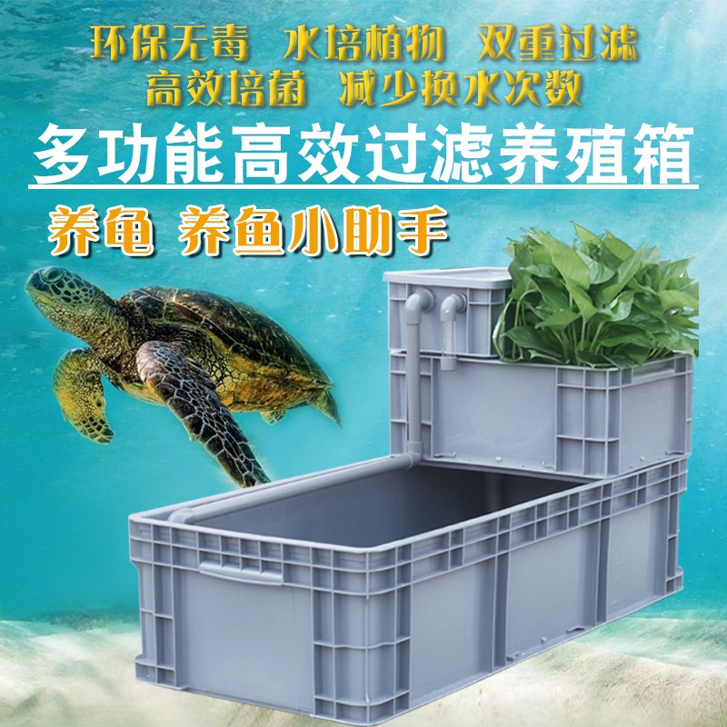 乌龟过滤养殖箱水培植物循环过滤净化水质养龟养鱼多功能一体箱