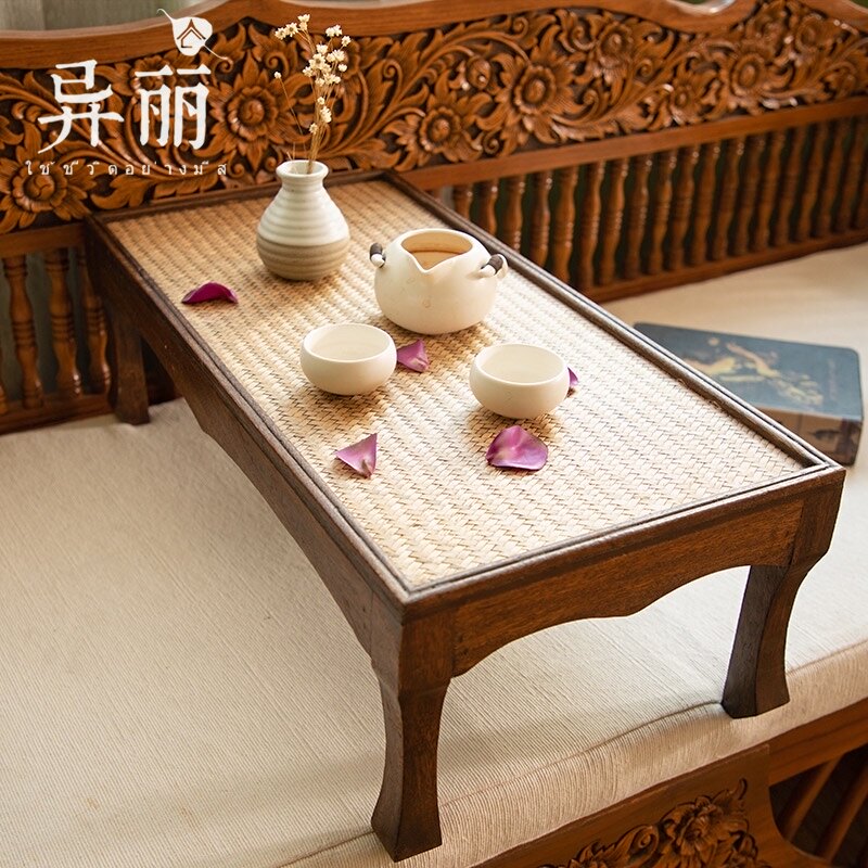 日式简约榻榻米小桌子实木飘窗茶台炕桌矮桌地桌复古罗汉床茶几