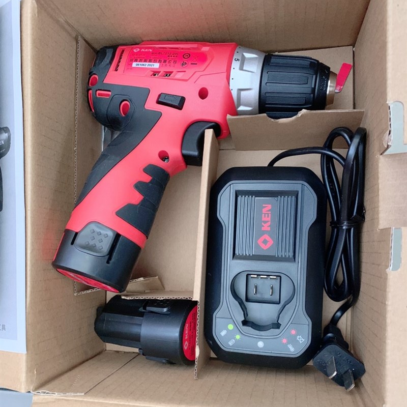 KEN/锐奇无刷锂电池充电钻BL7212家用12V电动螺丝批多功能起子