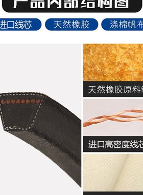 凯洛三角带B型橡胶传动带齿形皮带17X1080Li/17X1082Li/17X1092Li