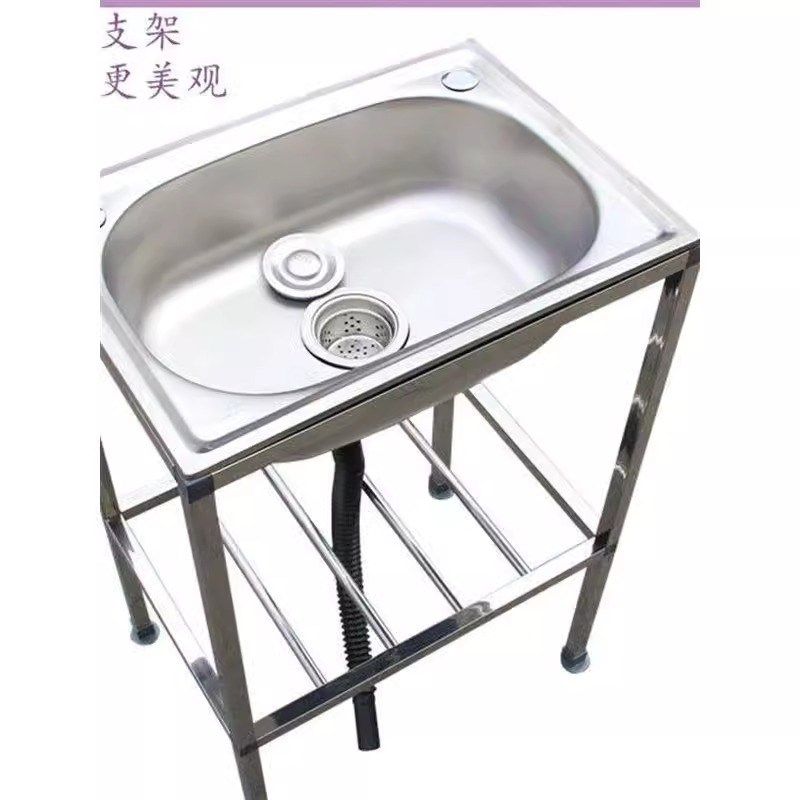简易洗手盆d台不锈钢洗脸洗手池架子卫生间洗漱台落地移动水池单