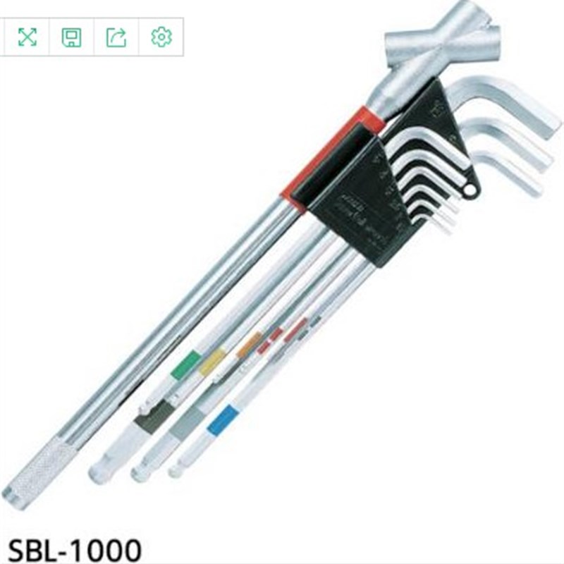 日本WISE球头六角扳手9件套SBL-1000带加长杆内六方螺丝刀