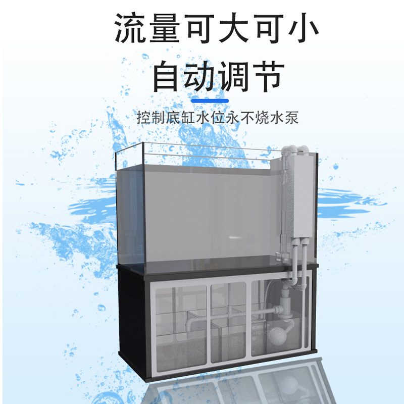 鱼缸虹吸底滤系统管件不打孔改底滤缸虹吸管底滤上滤改底滤过滤器