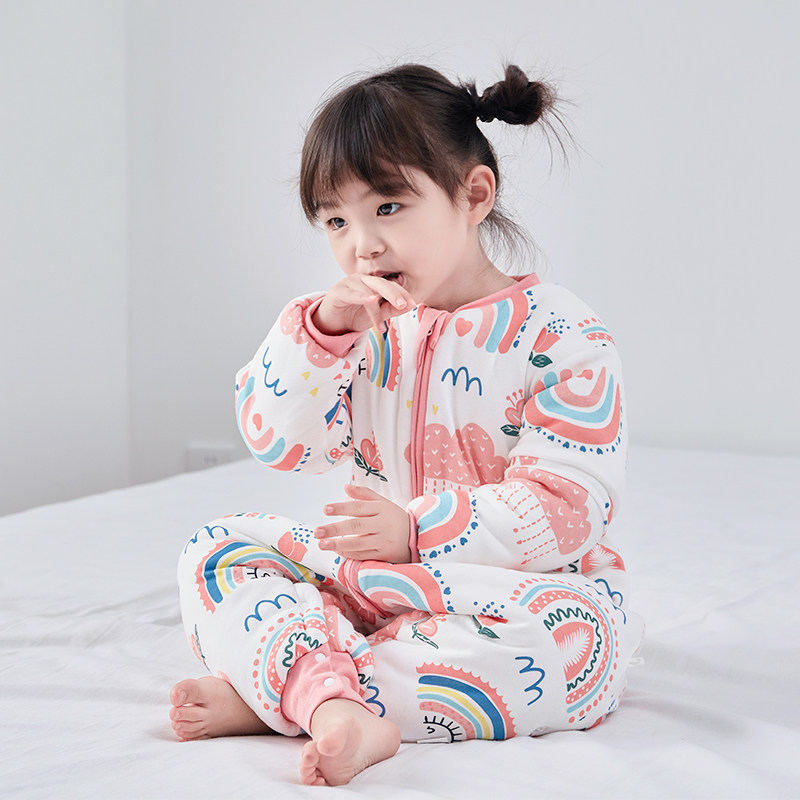 婴儿睡袋秋冬款儿童春秋恒温睡袋宝宝冬季加厚防寒防踢被四季通用
