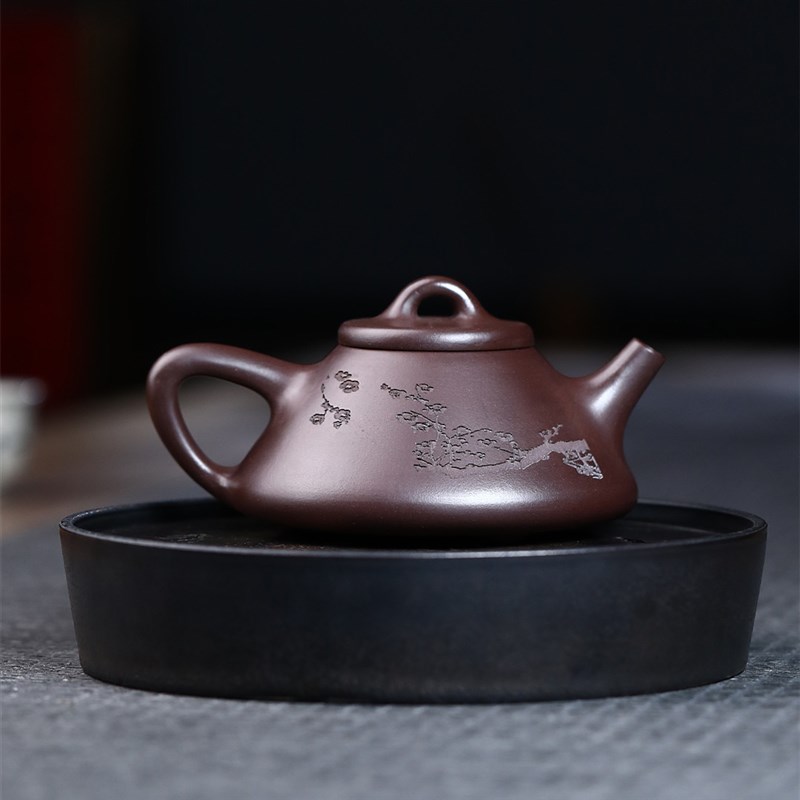 凤鸣石瓢紫砂壶宜兴手工原矿石红纳瓢茶壶会出声会叫的茶具蜂鸣壶