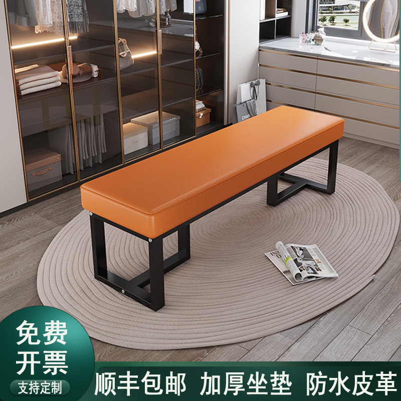 家用换鞋凳长条入户沙发浴室服A装店健身房休息接待更衣室软包凳