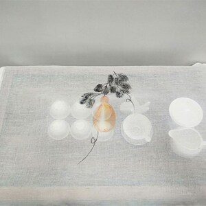 茶具盖布布巾茶盘防o尘布盖布长方形小家电遮尘家具盖巾手绘装饰