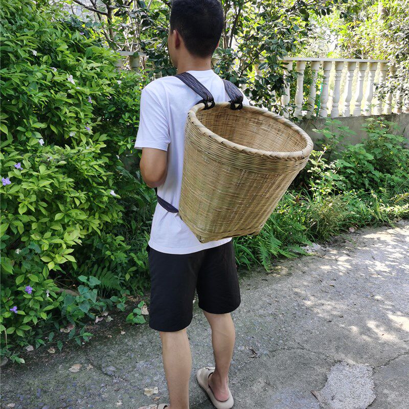 四川背篓竹编农用家用手工编制背篼背箩筐M古风竹筐竹制品竹编篮