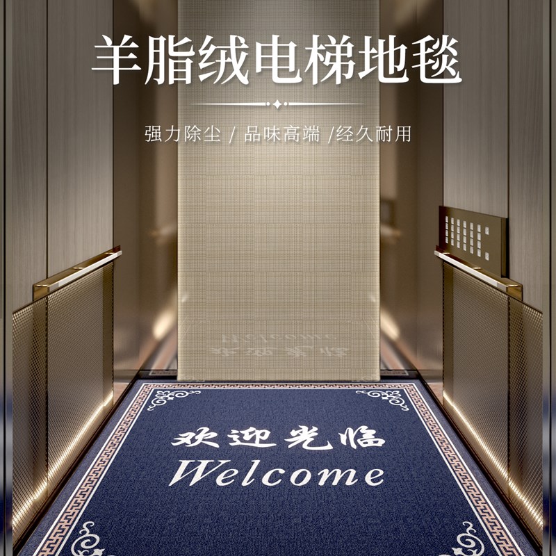 电梯轿厢地板垫定制标识地毯防滑商业酒店加厚脚垫专用X刮砂刮